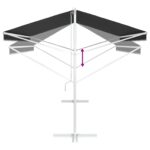 vidaXL Voľne stojaca markíza Antracitová 5 x 3 m Polyester – Obrázok 9