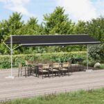 vidaXL Voľne stojaca markíza Antracitová 6 x 3 m Polyester