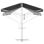 vidaXL Voľne stojaca markíza Antracitová 6 x 3 m Polyester – Obrázok 9