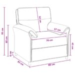 vidaXL Pohovka 100% polyester, kovový rám, MDF, Preglejka – Obrázok 8