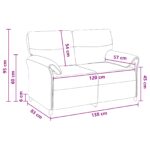 vidaXL Pohovka 100% polyester, kovový rám, MDF, Preglejka – Obrázok 8