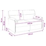 vidaXL Pohovka 100% polyester, kovový rám, MDF, Preglejka – Obrázok 8