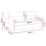 vidaXL Pohovka 100% polyester, kovový rám, MDF, Preglejka – Obrázok 8