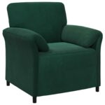 vidaXL 1-miestny gauč Tmavozelená 88 x 83 x 95 cm Zamat – Obrázok 2