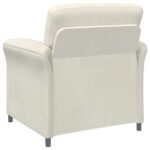 vidaXL 1-miestny gauč Krémová 88 x 83 x 95 cm Zamat – Obrázok 5