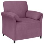 vidaXL 1-miestny gauč Fialová 88 x 83 x 95 cm Zamat – Obrázok 2