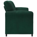 vidaXL 2-miestna pohovka Tmavozelená 138 x 83 x 95 cm Zamat – Obrázok 4