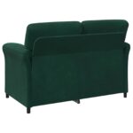 vidaXL 2-miestna pohovka Tmavozelená 138 x 83 x 95 cm Zamat – Obrázok 5