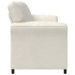 vidaXL 2-miestna pohovka Krémová 138 x 83 x 95 cm Zamat – Obrázok 4