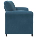 vidaXL 2-miestna pohovka Modrá 138 x 83 x 95 cm Zamat – Obrázok 4