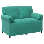 vidaXL 2-miestna pohovka Tyrkysová 138 x 83 x 95 cm Zamat – Obrázok 2
