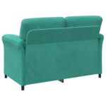 vidaXL 2-miestna pohovka Tyrkysová 138 x 83 x 95 cm Zamat – Obrázok 5
