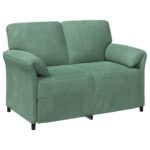vidaXL 2-miestna pohovka Morská zelená 138 x 83 x 95 cm Zamat – Obrázok 2