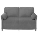 vidaXL 2-miestna pohovka Tmavosivá 158 x 83 x 95 cm Zamat – Obrázok 3