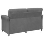 vidaXL 2-miestna pohovka Tmavosivá 158 x 83 x 95 cm Zamat – Obrázok 5
