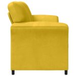 vidaXL 2-miestna pohovka Žltá 158 x 83 x 95 cm Zamat – Obrázok 4