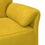 vidaXL 2-miestna pohovka Žltá 158 x 83 x 95 cm Zamat – Obrázok 6