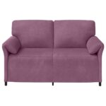 vidaXL 2-miestna pohovka Fialová 158 x 83 x 95 cm Zamat – Obrázok 3