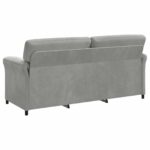 vidaXL 3-miestna pohovka Svetlosivá 198 x 83 x 95 cm Zamat – Obrázok 5