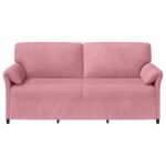 vidaXL 3-miestna pohovka Ružová 198 x 83 x 95 cm Zamat – Obrázok 3