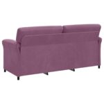 vidaXL 3-miestna pohovka Fialová 198 x 83 x 95 cm Zamat – Obrázok 5