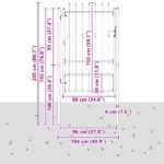 vidaXL Brána do plotu HORST 100 x 150 cm Kov Čierna Zamykateľné – Obrázok 5