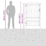 vidaXL Brána do plotu HORST 100 x 150 cm Kov Čierna Zamykateľné – Obrázok 6