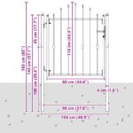 vidaXL Brána do plotu HORST 100 x 100 cm Kov Čierna Zamykateľné – Obrázok 5