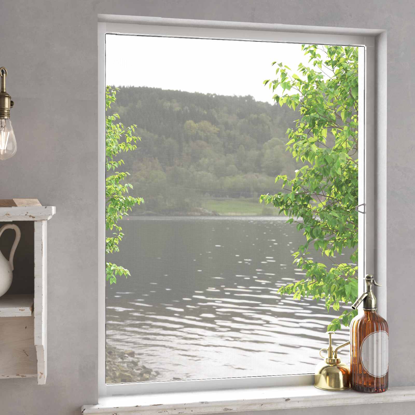 42034113_1.jpg vidaXL Hmyzová sieť na okná Biela 130 x 150 cm Hliník a sklolaminát – Obrázok 1