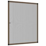 vidaXL Hmyzová sieť na okná Hnedá 110 x 130 cm Hliník a sklolaminát – Obrázok 4