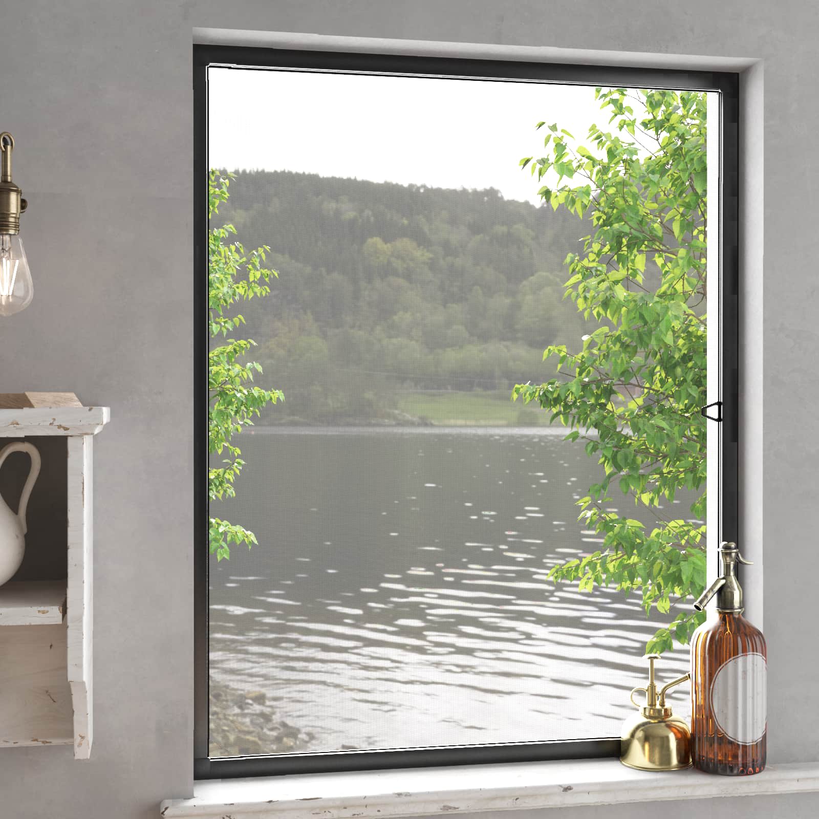 42034117_1.jpg vidaXL Hmyzová sieť na okná Antracit 110 x 130 cm Hliník a sklolaminát – Obrázok 1