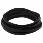 vidaXL Kožený remienok Čierna 1000 x 0,5 cm Koža
