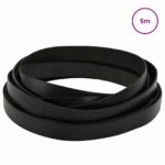 vidaXL Kožený remienok Čierna 500 x 1,5 cm Koža – Obrázok 2
