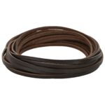 vidaXL Kožený remienok Tmavohnedá 200 x 0,3 cm Koža