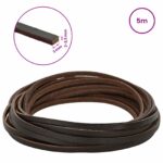 vidaXL Kožený remienok Tmavohnedá 500 x 0,3 cm Koža – Obrázok 8
