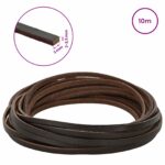 vidaXL Kožený remienok Tmavohnedá 1000 x 0,3 cm Koža – Obrázok 8