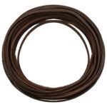 vidaXL Kožený remienok Tmavohnedá 200 x 0,4 cm Koža – Obrázok 3