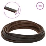 vidaXL Kožený remienok Tmavohnedá 500 x 0,4 cm Koža – Obrázok 8