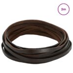 vidaXL Kožený remienok Tmavohnedá 200 x 0,5 cm Koža – Obrázok 2