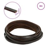 vidaXL Kožený remienok Tmavohnedá 200 x 0,5 cm Koža – Obrázok 8