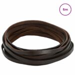 vidaXL Kožený remienok Tmavohnedá 500 x 0,6 cm Koža – Obrázok 2