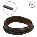 vidaXL Kožený remienok Tmavohnedá 500 x 0,6 cm Koža – Obrázok 8