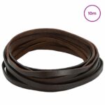 vidaXL Kožený remienok Tmavohnedá 1000 x 0,6 cm Koža – Obrázok 2