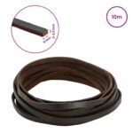 vidaXL Kožený remienok Tmavohnedá 1000 x 0,6 cm Koža – Obrázok 8