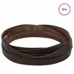 vidaXL Kožený remienok Tmavohnedá 500 x 1,5 cm Koža – Obrázok 2