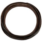 vidaXL Kožený remienok Tmavohnedá 200 x 2 cm Koža – Obrázok 3