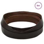 vidaXL Kožený remienok Tmavohnedá 500 x 4 cm Koža – Obrázok 2
