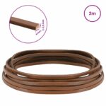 vidaXL Kožený remienok Hnedá 200 x 0,4 cm Koža – Obrázok 8