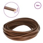 vidaXL Kožený remienok Hnedá 1000 x 0,5 cm Koža – Obrázok 8