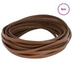 vidaXL Kožený remienok Hnedá 500 x 0,6 cm Koža – Obrázok 2